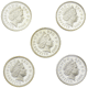 Pre-Owned 2003-2007 UK £1 Proof Silver 5-Coin Set - VAT Free