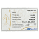 Metalor 100g Cast Gold Bar