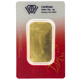Metalor 100g Cast Gold Bar in Assay Card