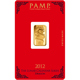Pre-Owned 2012 PAMP Lunar Dragon 5g Gold Bar