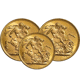 Pre-Owned UK 2 x Full Sovereign & 1 x Half Sovereign Gold Coin Collection - Mixed Dates