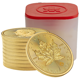 2025 Canadian Maple 1oz Gold Coin - Full Tube of 10 Coins