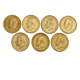 Pre-Owned UK George V Full Sovereign Mintmark Gold 7-Coin Set