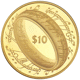 Pre-Owned 2003 New Zealand Lord Of The Rings Proof Gold $10 Coin