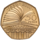 Pre-Owned 2000 UK Public Libraries 50p Proof Gold Coin