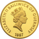 Pre-Owned 1997 Guernsey Queen Elizabeth II & Prince Philip Golden Wedding Gold Proof £25 Coin
