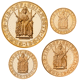 Pre-Owned 1989 UK 500th Anniversary Proof Sovereign Gold 4-Coin Set