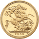 Pre-Owned 2000 UK Half Sovereign Proof Design Gold Coin