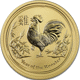 Pre-Owned 2017 Australian Lunar Rooster 1/4oz Gold Coin