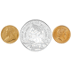Pre-Owned 2000 UK Queen Mother Royal Birthday Gold and Silver 3-Coin Collection