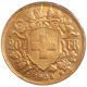 Pre-Owned 1935 Swiss 20 Franc Helvetia Gold Coin