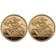 Pre-Owned 2007 UK Full and Half Sovereign Proof Gold 2-Coin Set