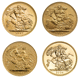 Pre-Owned UK Queen Elizabeth II Sovereign Portrait Gold 4-Coin Collection