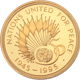 Pre-Owned 1945 - 1995 50th Anniversary of the United Nations Proof £2 Gold Coin