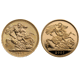 Pre-Owned UK 1957 & Proof 2007 50th Anniversary Full Sovereign Gold 2-Coin Set