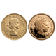Pre-Owned UK 1957 & Proof 2007 50th Anniversary Full Sovereign Gold 2-Coin Set