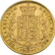Pre-Owned 1886 Sydney Mint Victoria 'Shield' Young Head Full Sovereign Gold Coin