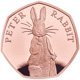Pre-Owned 2019 UK Beatrix Potter Peter Rabbit 50p Proof Gold Coin
