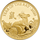 Pre-Owned 2020 UK Lunar Rat 1/4oz Gold Proof Coin