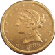 Pre-Owned 1886 USA $5 Dollar Liberty Head Gold Coin