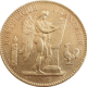 Pre-Owned 1901 French Standing Angel 100 Franc Gold Coin