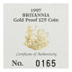 Pre-Owned 1997 UK Britannia 1/4oz Proof Gold Coin