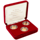 Pre-Owned UK Elizabeth II Portrait Half Sovereign Proof Gold 3-Coin Set