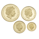 Pre-Owned 2003 UK Britannia 1oz, 1/2oz, 1/4oz, and 1/10oz Proof Gold 4-Coin Collection