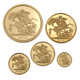 Pre-Owned UK 2009 Sovereign Proof Gold 5-Coin Set