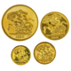 Pre-Owned UK 1937 George VI Sovereign Specimen Proof Gold 4-Coin Set