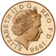 Pre-Owned 1998 UK Prince of Wales 50th Birthday Proof Design Gold Crown