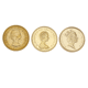 Pre-owned UK Queen Elizabeth II Sovereign Portrait 3-Coin Gold Collection