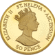 Pre-Owned 1986 St Helena & Ascension Royal Wedding Gold Proof 50p Coin