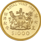 Pre-Owned UK 1986 Royal Visit $1000 Hong Kong Dollar Gold Coin