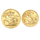 Pre-Owned 1912 UK George V Full and Half Sovereign Gold 2-Coin Set