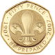 Pre-Owned 2007 UK Scouting Centenary 50p Proof Design Gold Coin