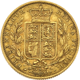Pre-Owned 1872 Sydney Mint Victoria Young Head 'Shield' Full Sovereign Gold Coin