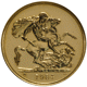 Pre-Owned 1984 UK Quintuple Sovereign Proof Design Gold Coin