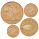 Pre-Owned 1999 UK Sovereign Proof Gold 4-Coin Collection