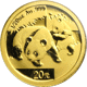 Pre-Owned 2008 Chinese Panda 1/20oz Gold Coin