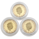 Pre-Owned 2018 - 2020 UK 250th Anniversary of Captain James Cook £2 Gold Proof 3-Coin Set