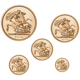 Pre-Owned UK 2010 Sovereign Proof Gold 5-Coin Set - Missing Outer Box