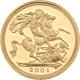 Pre-Owned 2001 UK Proof Design Half Sovereign Gold Coin