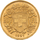 Pre-Owned 1927 Swiss 20 Franc Helvetia Gold Coin