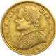 Pre-Owned 1867 Papal States Pius IX 20 Lire Gold Coin