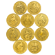 Pre-Owned UK Queen's Beasts 1oz Gold Coin Full Collection in Presentation Box - (10 Coins)