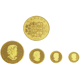 Pre-Owned Canadian 2011 Maple Leaf Gold Proof 4 Coin Set - Broken Capsule