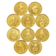Pre-Owned UK Queen's Beasts 1/4oz Gold Coin Full Collection in Presentation Box (10 Coins)