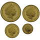 Pre-Owned 1998 UK Britannia Gold Proof 4-Coin Set - Damaged Box