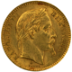 Pre-Owned 1864 Paris Mint 20 Franc Napoleon III Gold Coin